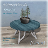 [CIRCA] - "WinterWoods" - Branch Table Set - In Jasper Blue