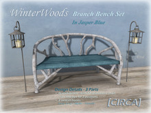 [CIRCA] - "WinterWoods" - Branch Bench Set - In Jasper Blue