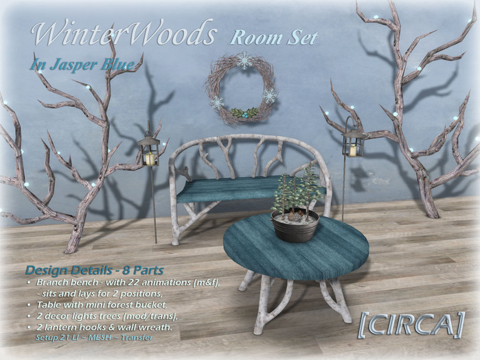 [CIRCA] - "WinterWoods" - Room Set - In Jasper Blue