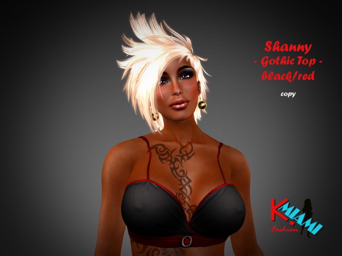 KMF Shanny Gothic Top blackred