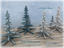 [CIRCA] - "WinterWoods" - Stick Tree Set - Winter Blues