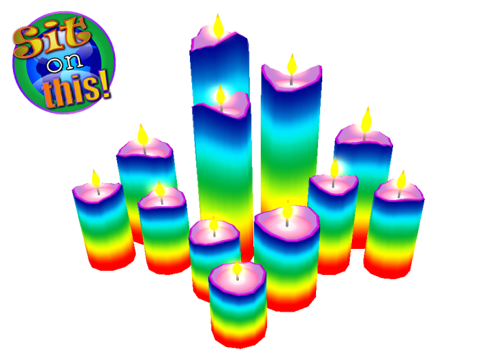 Sit on This! Rainbow Candles