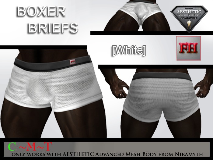 [FHJ ] Boxer Briefs - White - NIRAMYTH (BAG)