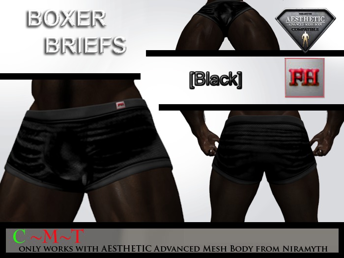 [FH] Boxer Briefs - Black - NIRAMYTH