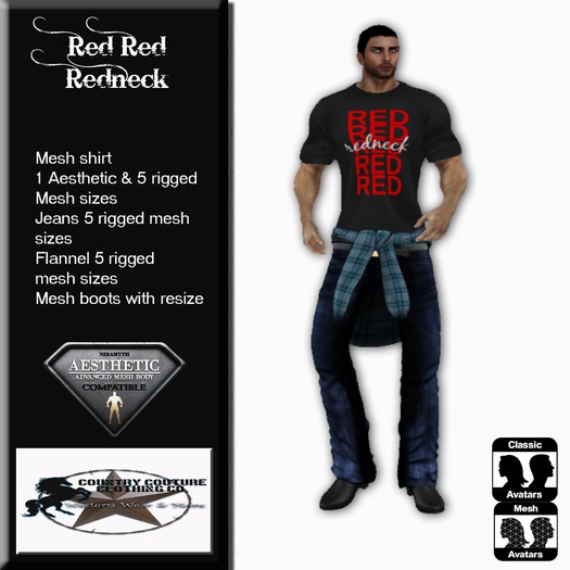 Country Couture Red Red Redneck