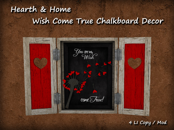 ~H&H~ Wish Came True Chalkboard