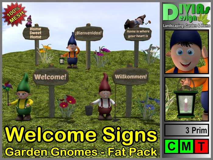 Garden Gnomes - Welcome Signs - Fat Pack