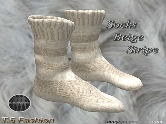 Socks Beige Stripe