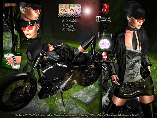 AnaSTyle - Biker Black