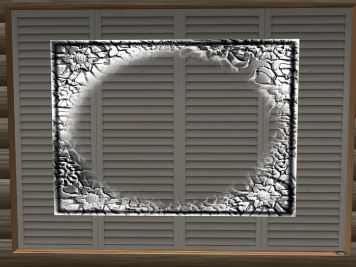 Frosted Floral Frame - Black