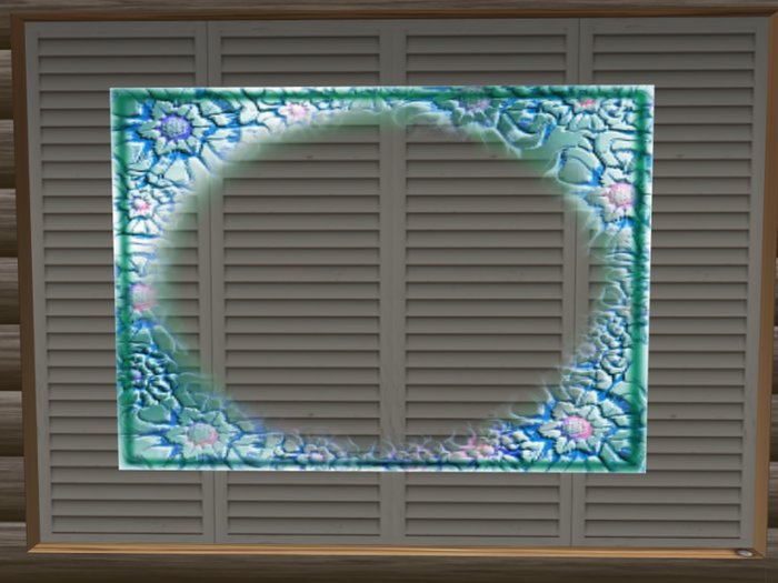 Frosted Floral Frame - Turquoise