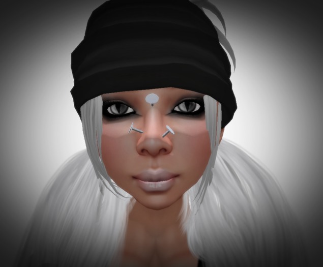 triple nail nose piercing