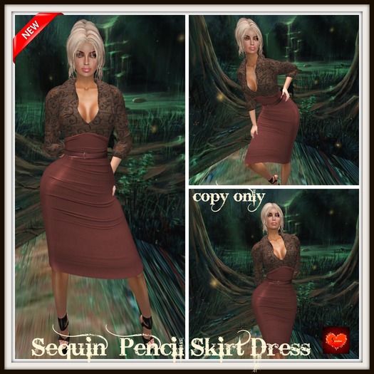 sequin  Pencil Skirt Dress