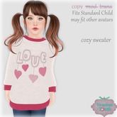 {V*Y} Cozy Sweater - Love Heart Strings