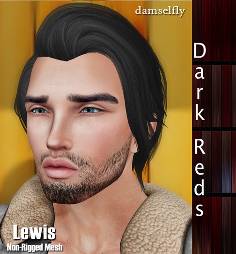 *~*Damselfly*~*Lewis Non-Rigged Mesh Dark Reds