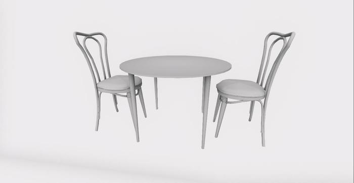 Coffee table n Chairs set  Mesh Full Perm (Boxed)