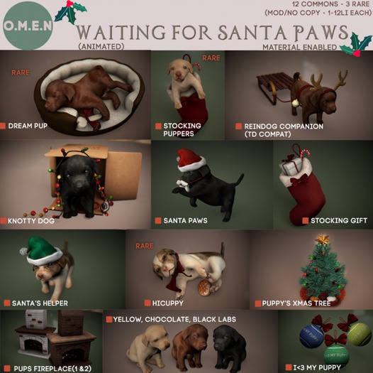 O.M.E.N - Waiting for Santa Paws - Puppy's Xmas Tree BOX