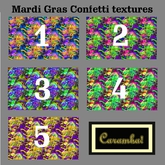 Mardi Gras confetti textures pack