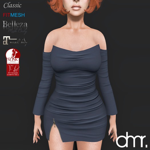 [DR] Mini Dress Stone Dark ::Mesh::