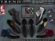 TREND - MENS GOTHIC SKULL SHOES - PLAIN PACK - SLINK
