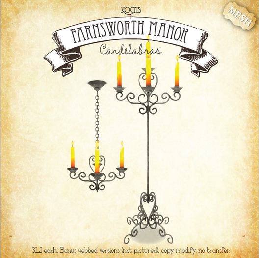[noctis] Farnsworth Manor Candelabras