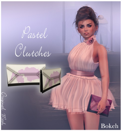 Goth Clutch "" (mesh) - Bokeh