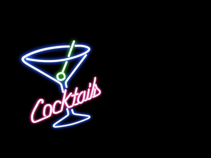 cocktails neon light