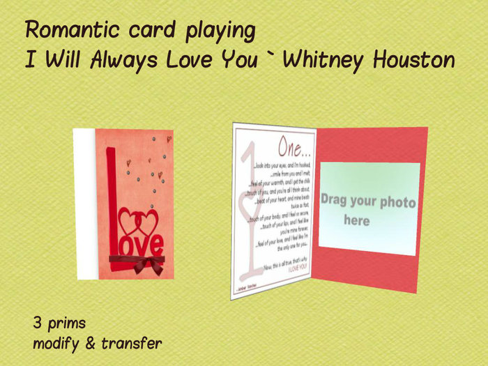 Romantic Card playing ~ I Will Always Love You ~
