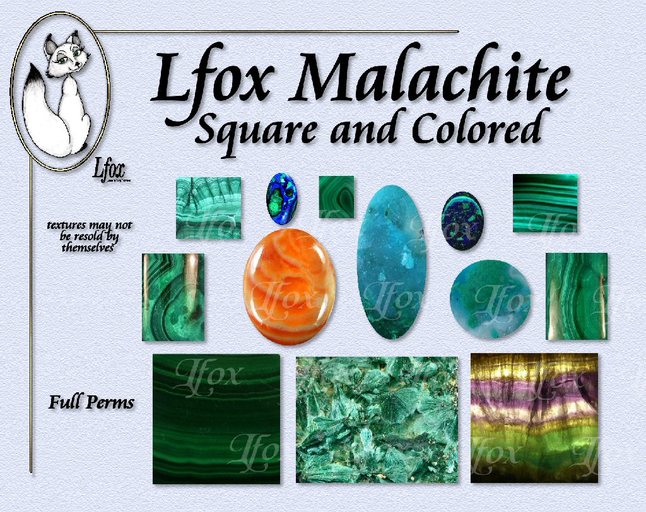 lfox Malachite - Square and Colored