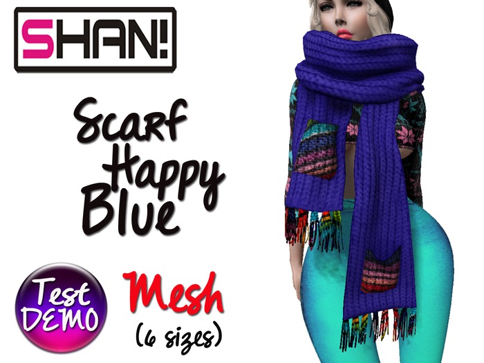 (Shan!) Scarf Happy Blue