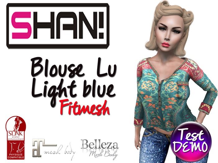 (SHAN!) Blouse LU Light Blue