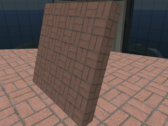 Stunning High Resolution Seamless Walkway or Patio Brick Floor Panel with Full Perm Texture Includ