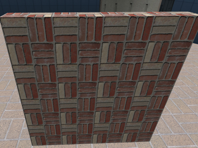 High Resolution Rough Tan and Brick Floor Section with Full Perm Texture Included.