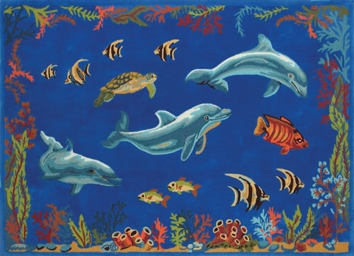 Blue Dolphin Rug