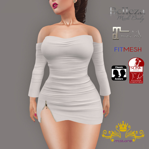 {M.S} Bianca Mini Dress White  :: Mesh::