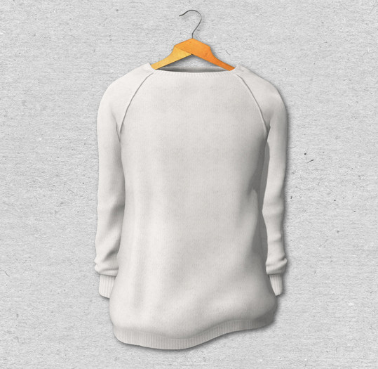 BlankLine Simple Sweater [White] fitted