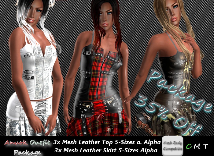 *CD* Anuok Outfit Black Red (Mesh)