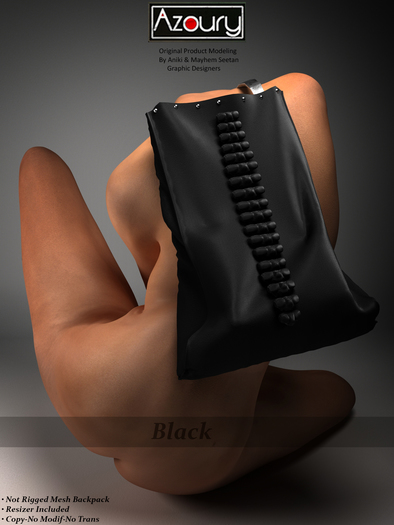 AZOURY - Nude Backpack Black