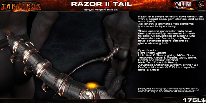Violet Studios - Razor Demon Tail (Male)