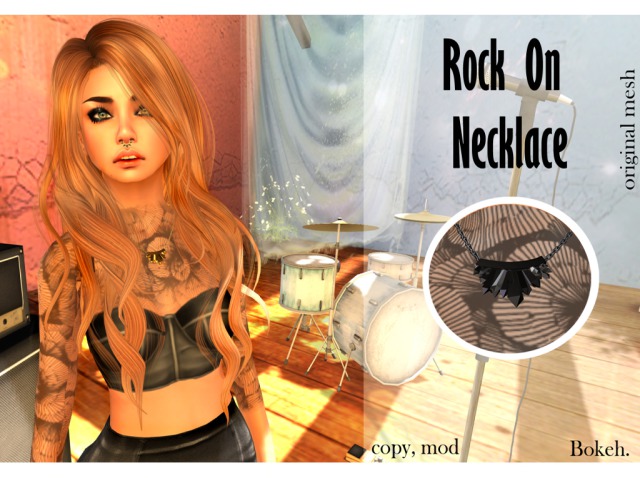 Rock On Necklace 'onyx' (mesh) - Bokeh
