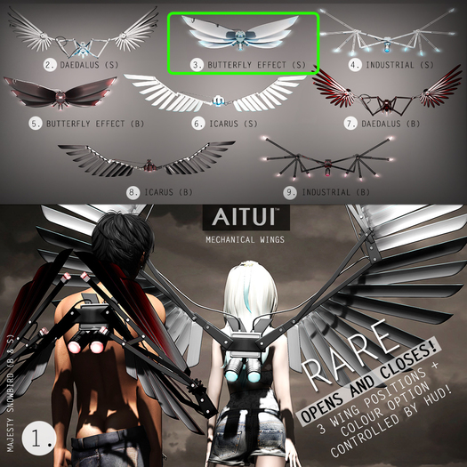 AITUI - Mechanical Wings - Butterfly Effect, Silver