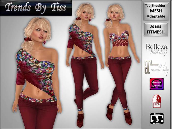 TRENDS BY TISS - SET ROBERTA FUCSIA  -  APPLIERS /FTMESH/MESH