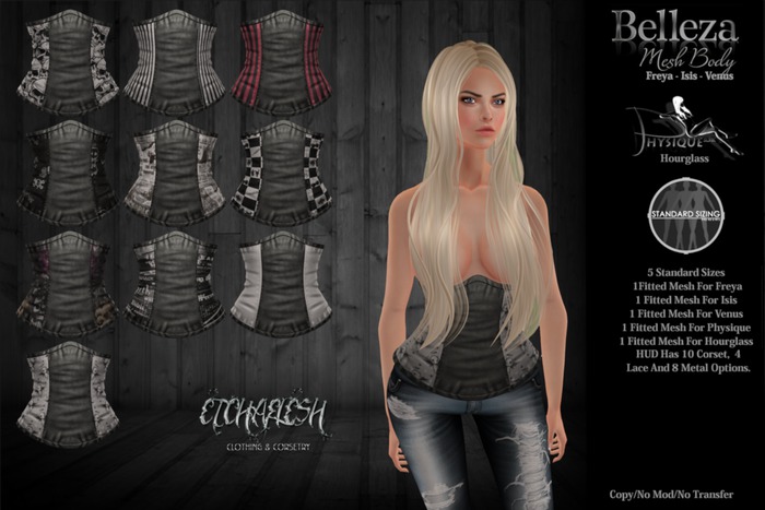 [Etchaflesh] Darkness Rin Corset
