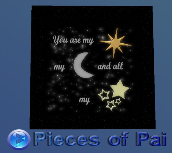 Sun moon stars shadow box