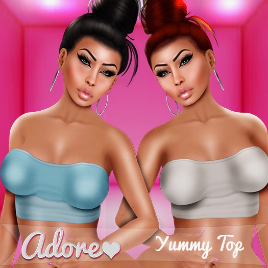 Adore<3 Yummy Top-Baby Blue(wear to unpack)