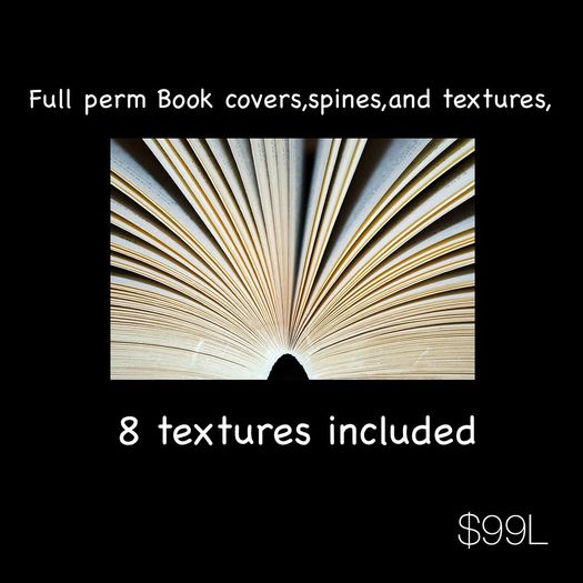 8 Full Perm Book Textures, (box)