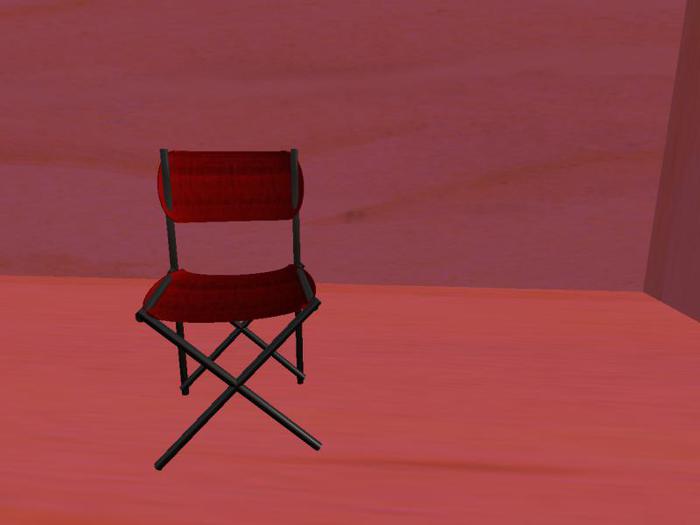 red camping chair