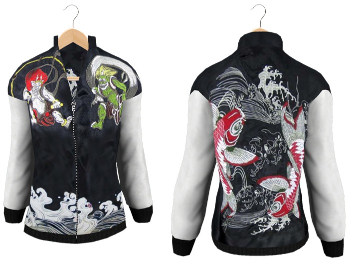 =Wing K= black fish jacket