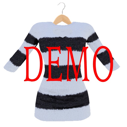=Wing K= Black & White Mini Dress L DEMO dox