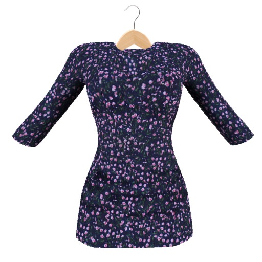 =Wing K= Purple flower Mini Dress